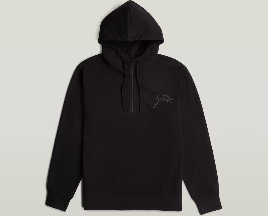G-Star RAW Script Half Zip Hoodie Zwart Heren - Foto 2
