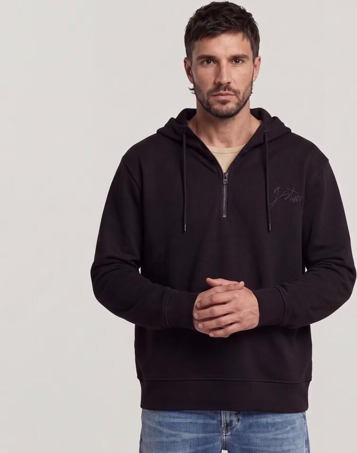 G-Star RAW Script Half Zip Hoodie Zwart Heren - Foto 3