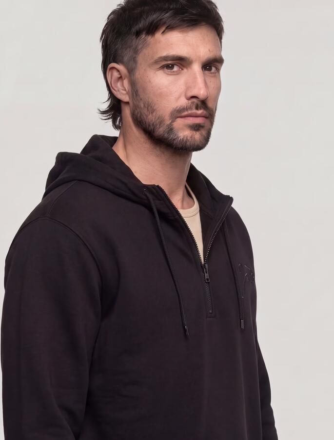G-Star RAW Script Half Zip Hoodie Zwart Heren - Foto 4