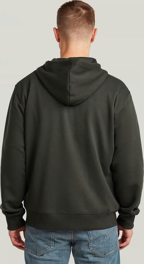 G-Star RAW Script Hooded Zip Sweatvest Grijs Heren