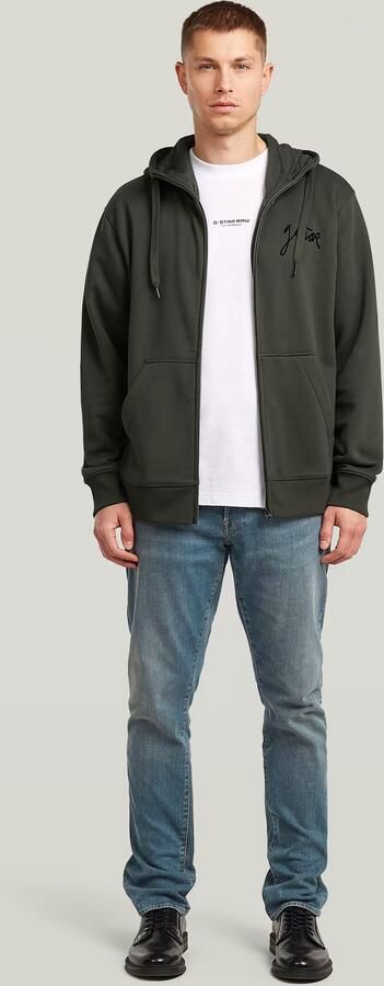 G-Star RAW Script Hooded Zip Sweatvest Grijs Heren - Foto 6