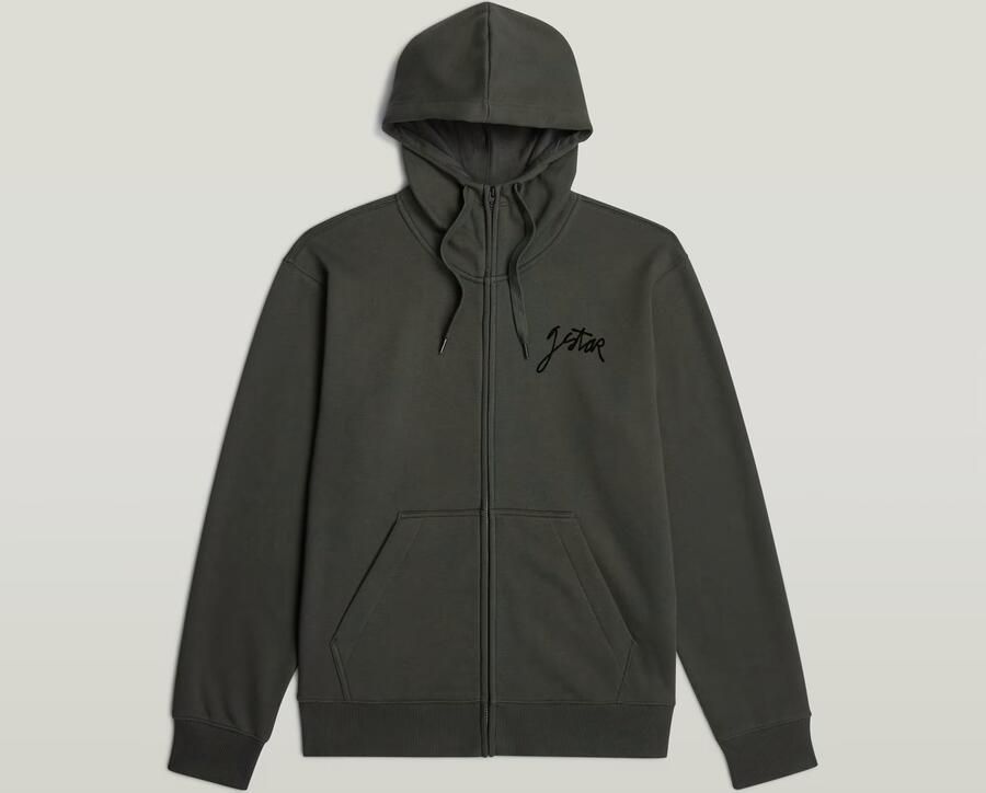 G-Star RAW Script Hooded Zip Sweatvest Grijs Heren - Foto 4