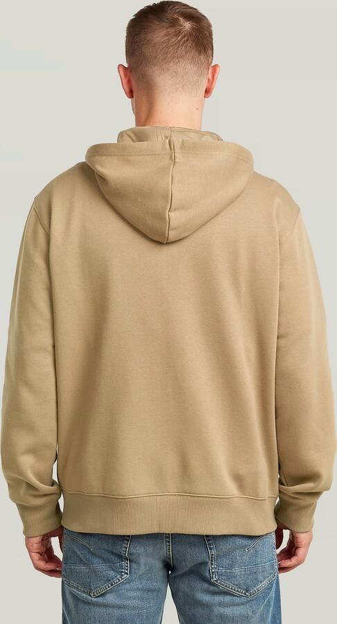 G-Star RAW Script Hoodie Zip Sweatvest Beige Heren - Foto 6