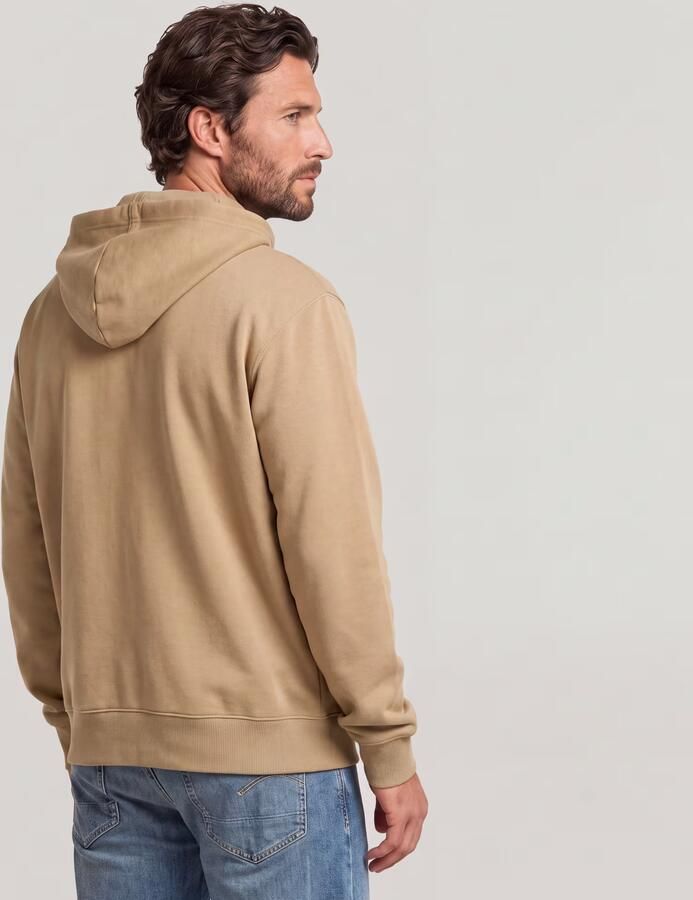 G-Star RAW Script Hoodie Zip Sweatvest Beige Heren - Foto 4