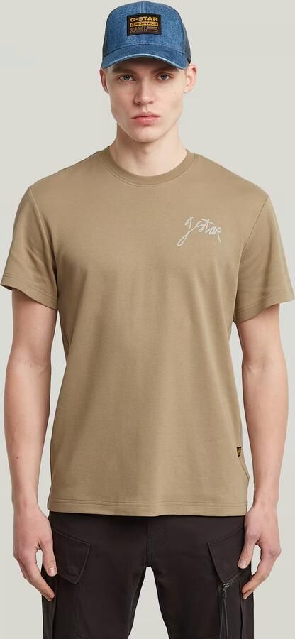 G-Star RAW Script T-shirt Beige Heren - Foto 7