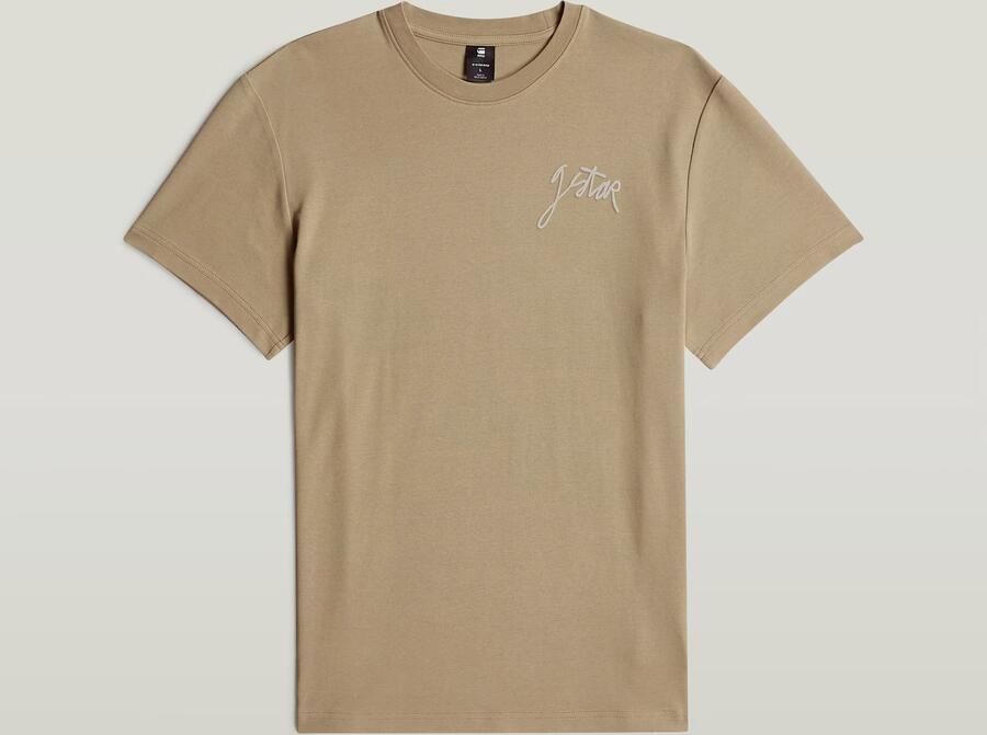 G-Star RAW Script T-shirt Beige Heren - Foto 4