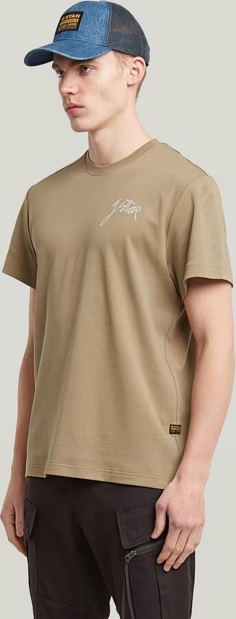 G-Star RAW Script T-shirt Beige Heren - Foto 6