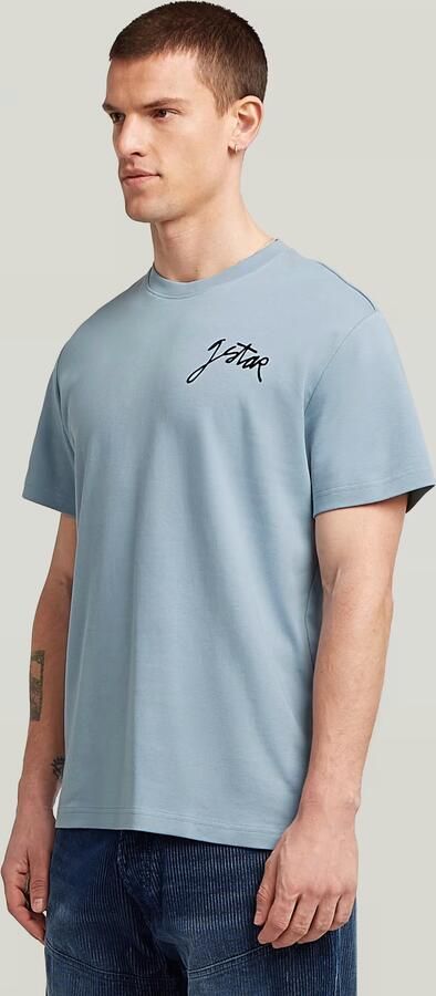 G-Star RAW Script T-shirt Lichtblauw Heren - Foto 6