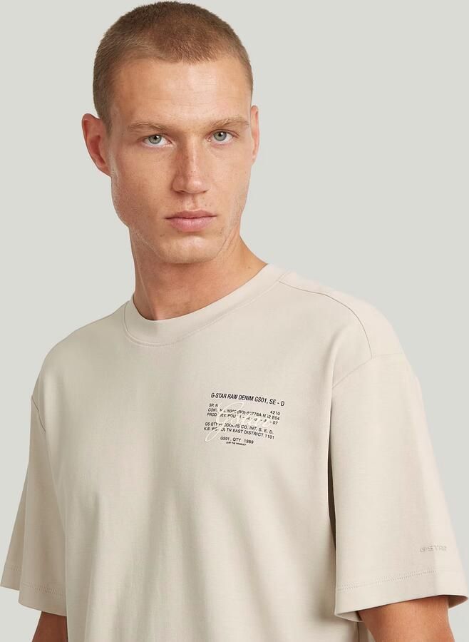 G-STAR RAW Heren Polo's & T-shirts Script Gr R T Zand - Foto 9