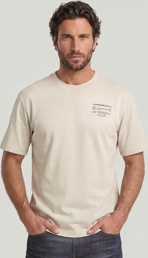 G-STAR RAW Heren Polo's & T-shirts Script Gr R T Zand - Foto 10