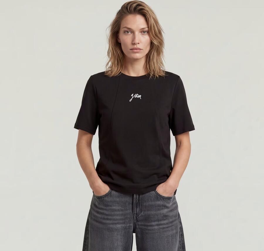 G-Star RAW Script T-shirt Zwart Dames - Foto 4
