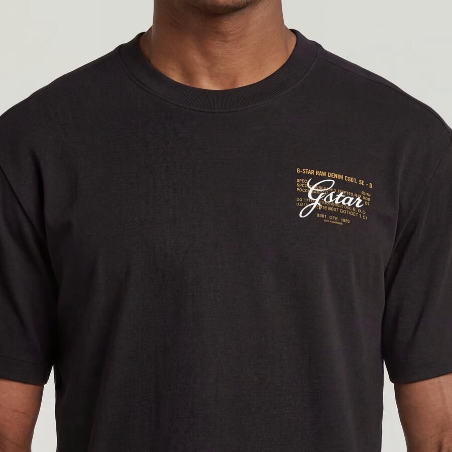 G-Star RAW Script T-Shirt Zwart Heren - Foto 5