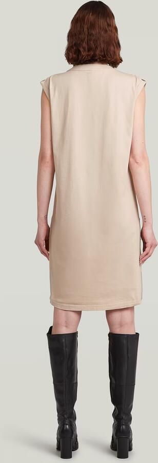 G-Star RAW Seam Detail Loose Jurk Beige Dames - Foto 5