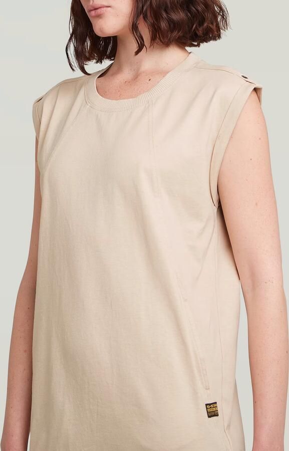 G-Star RAW Seam Detail Loose Jurk Beige Dames - Foto 3