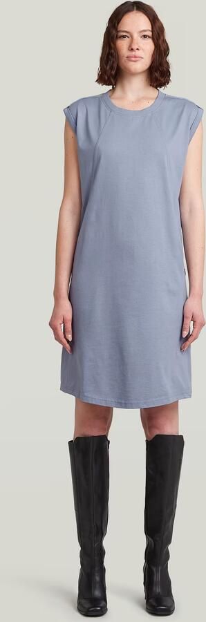 G-Star RAW Seam Detail Loose Jurk Lichtblauw Dames - Foto 7