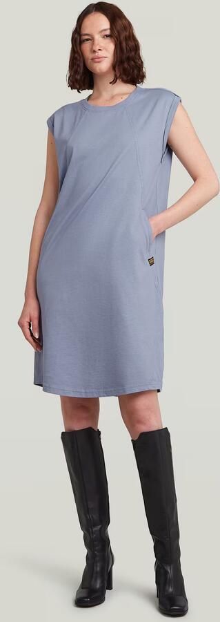 G-Star RAW Seam Detail Loose Jurk Lichtblauw Dames - Foto 4