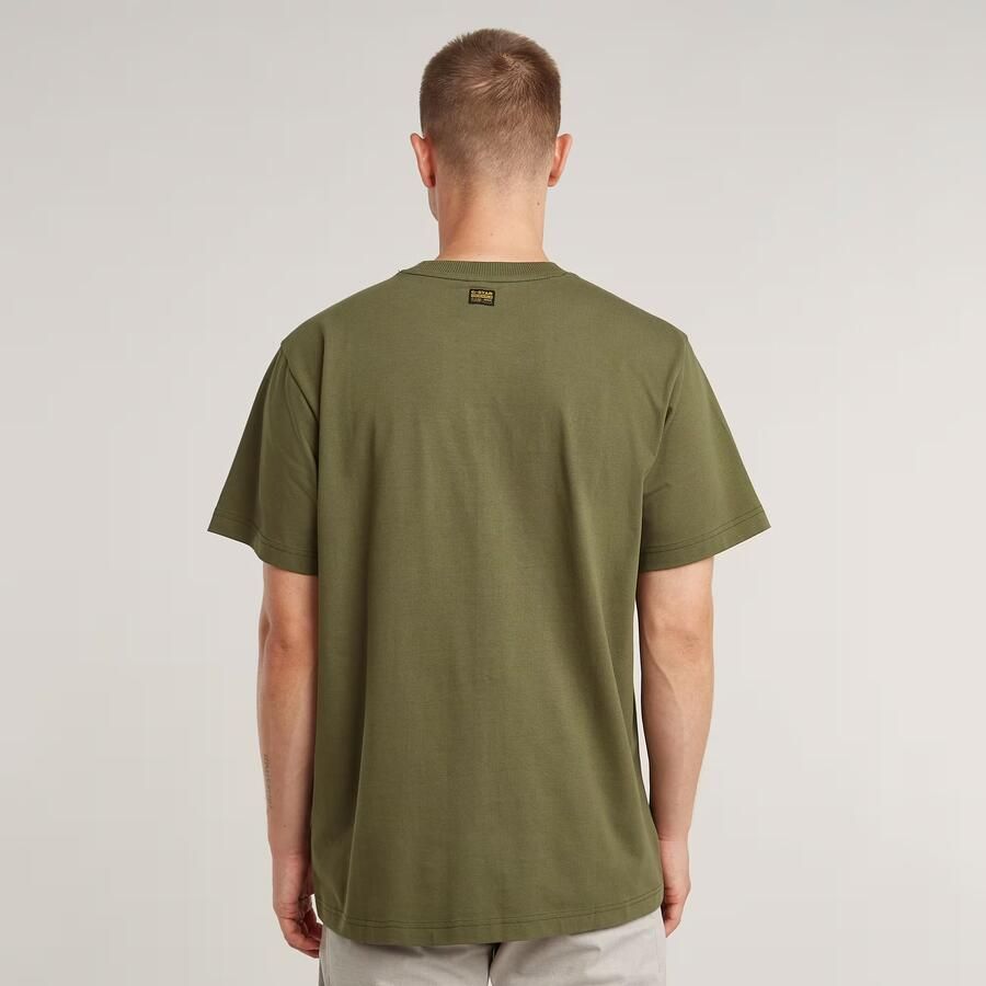 G-Star RAW Seam Detail Loose T-Shirt Groen Heren