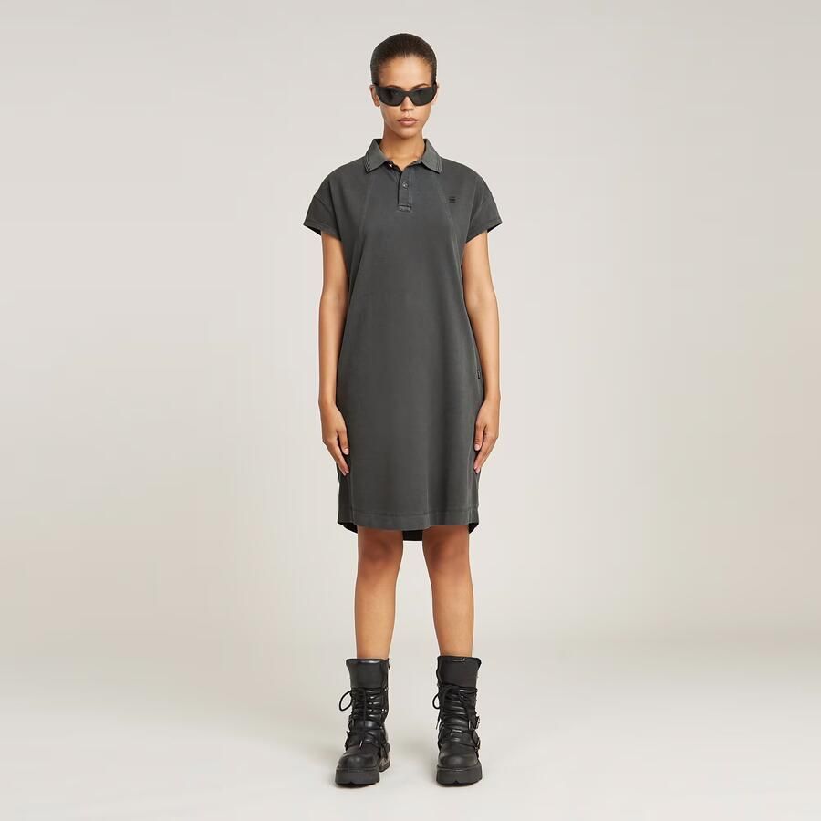 G-Star RAW Seam Detail Polo Jurk Zwart Dames - Foto 5