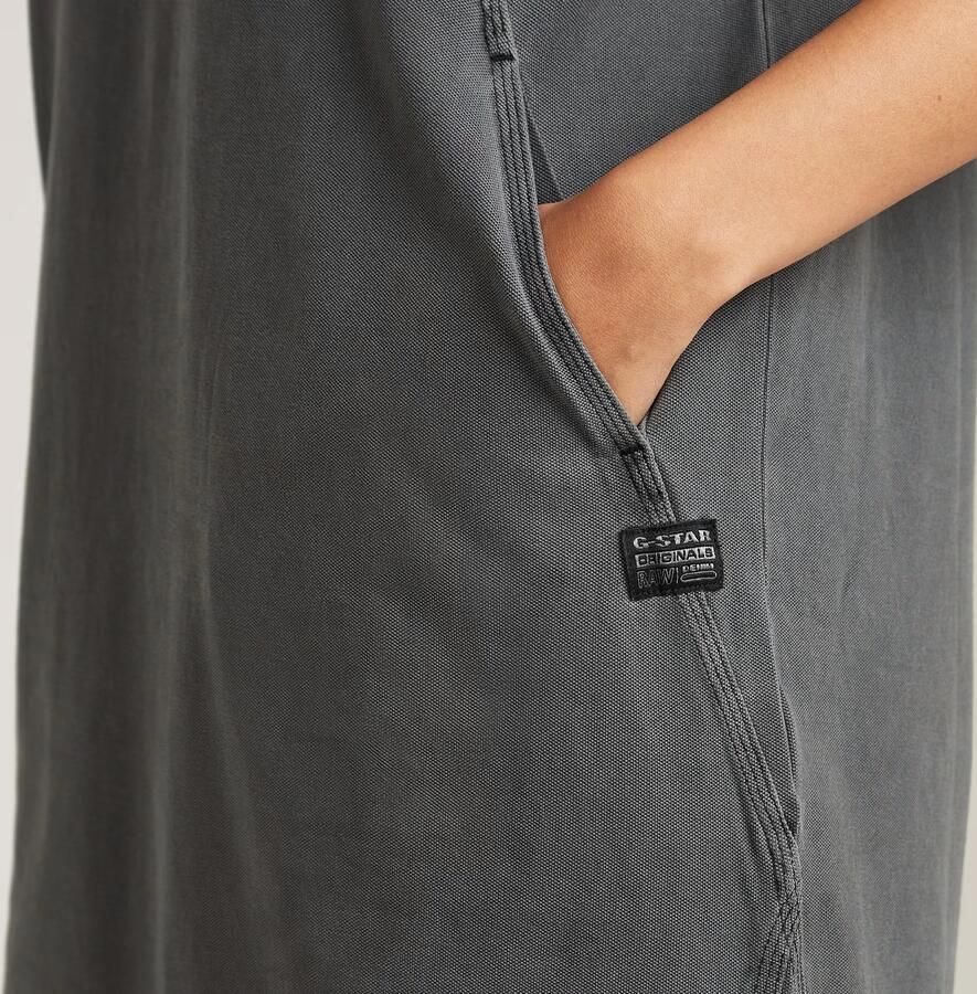 G-Star RAW Seam Detail Polo Jurk Zwart Dames - Foto 3