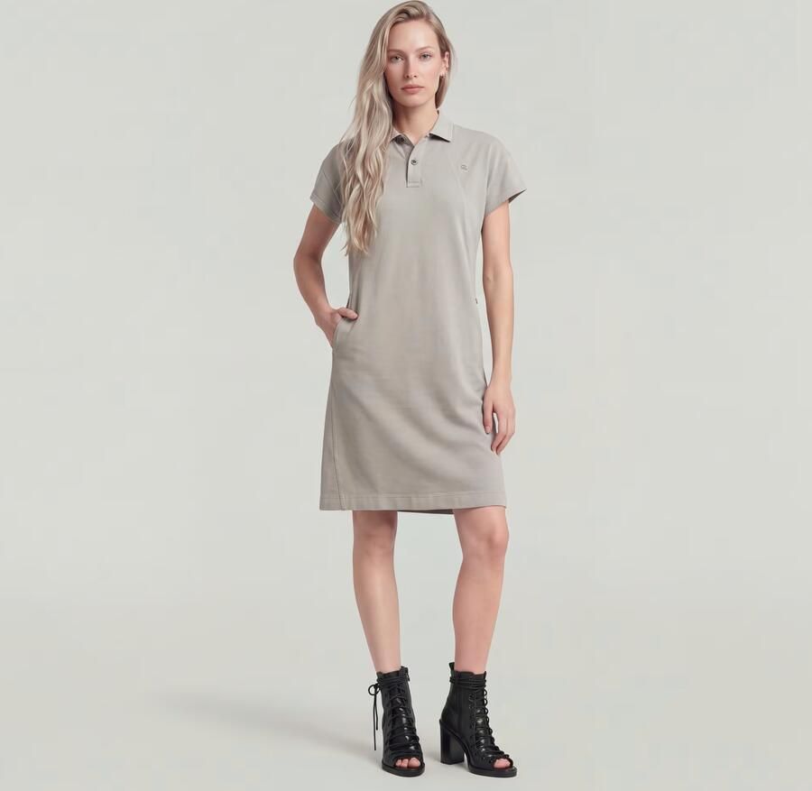 G-Star RAW Seam Detail Polojurk Beige Dames - Foto 3