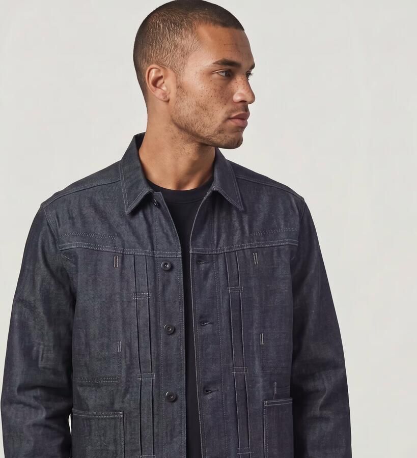 G-Star RAW Selvedge Denim Jack Donkerblauw Heren - Foto 5