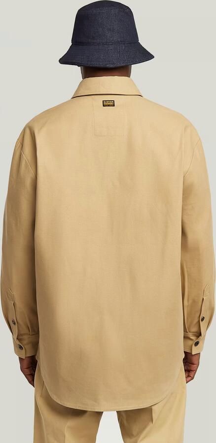 G-Star RAW Selvedge Overshirt Beige Heren - Foto 5