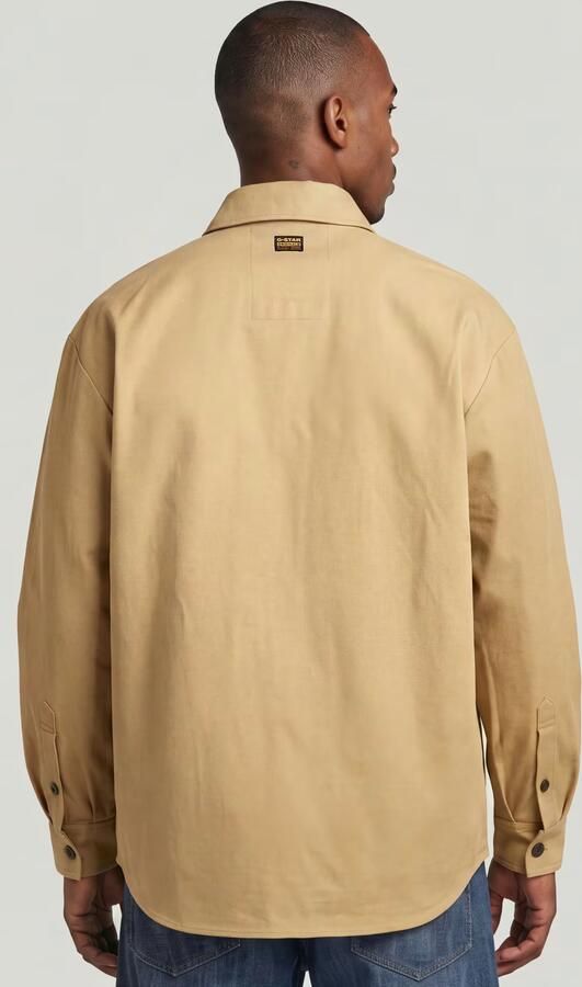 G-Star RAW Selvedge Overshirt Beige Heren - Foto 5