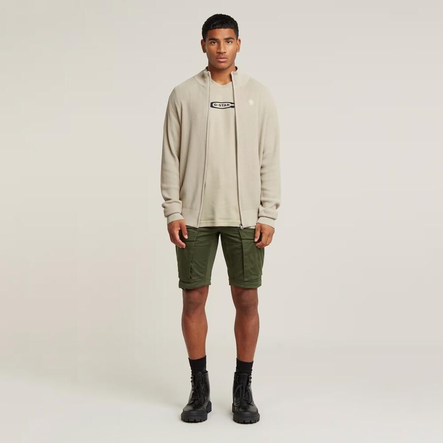 G-Star RAW Serrated Gebreid Vest Met Rits Beige Heren - Foto 2