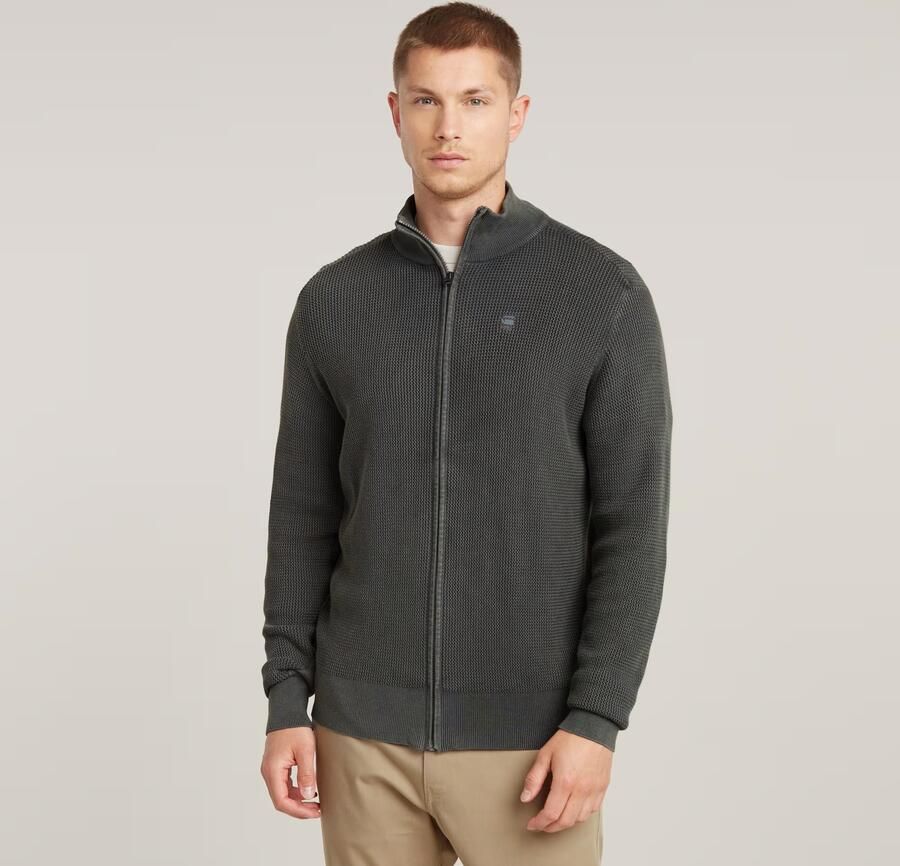 G-Star RAW Serrated Gebreid Vest Met Rits Grijs Heren - Foto 7