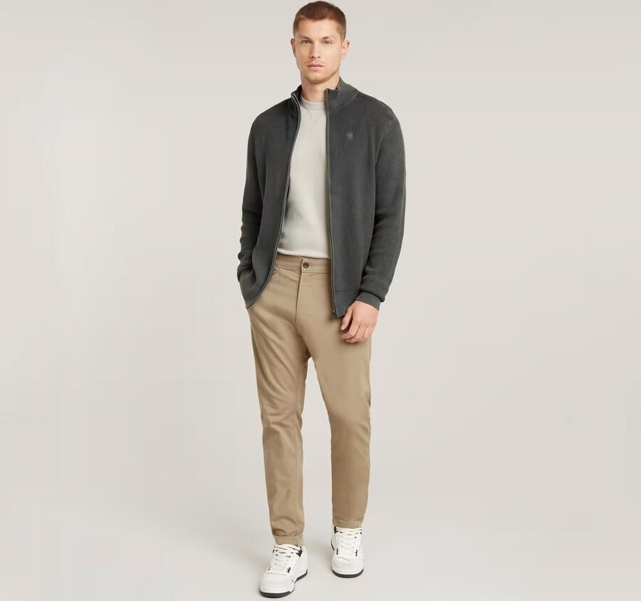 G-Star RAW Serrated Gebreid Vest Met Rits Grijs Heren - Foto 5