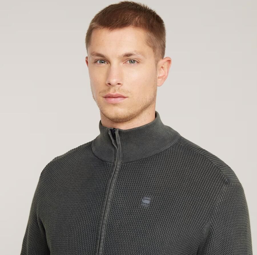 G-Star RAW Serrated Gebreid Vest Met Rits Grijs Heren - Foto 3