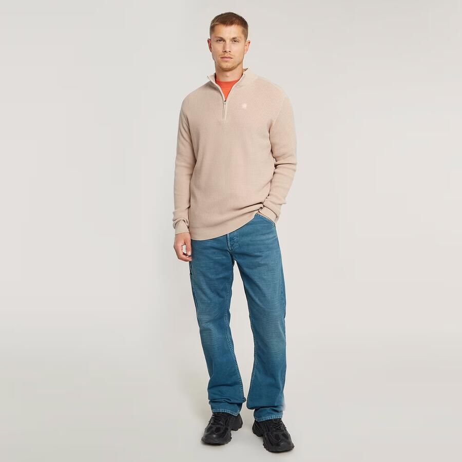 G-Star RAW Serrated Gebreide Skipper Trui Roze Heren