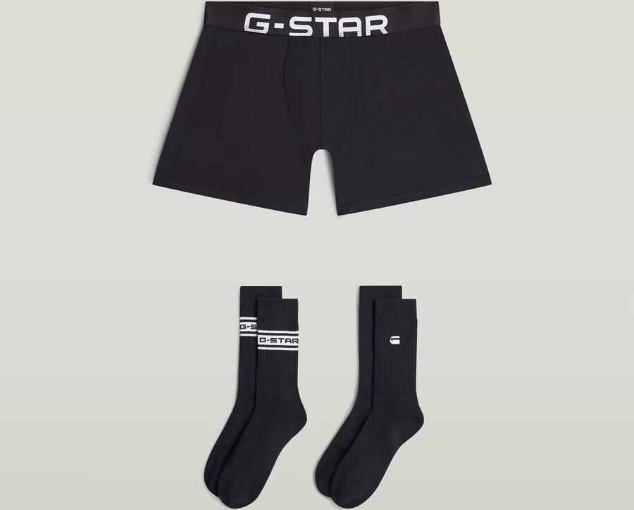 G-Star RAW Set Boxershort en Sokken 40-43 Zwart Heren