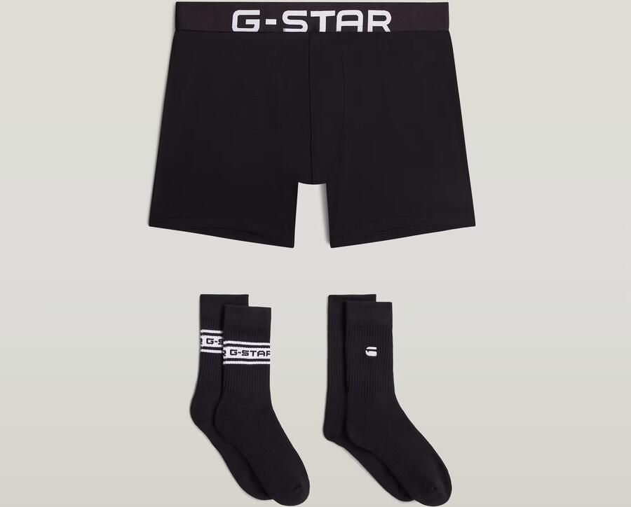 G-Star RAW Set Boxershort en Sokken 44-47 Zwart Heren