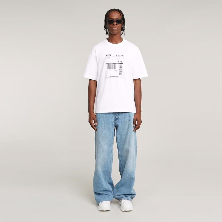 G-Star RAW Shipping Graphic Boxy T-shirt Wit Heren - Foto 4