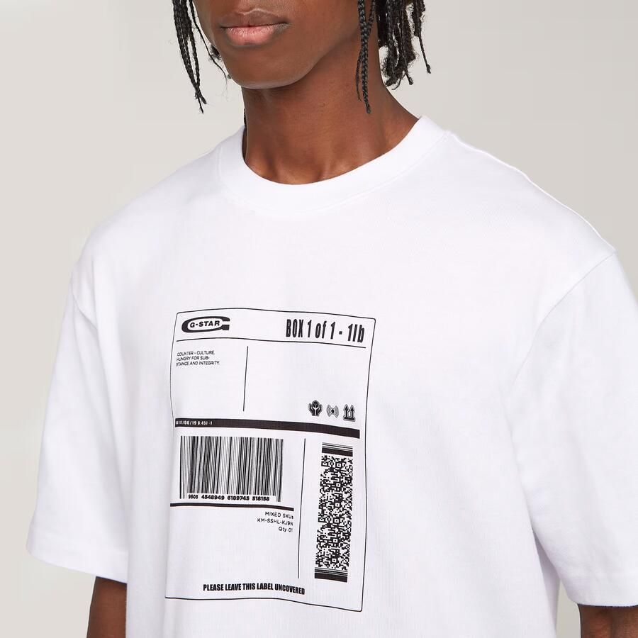 G-Star RAW Shipping Graphic Boxy T-shirt Wit Heren