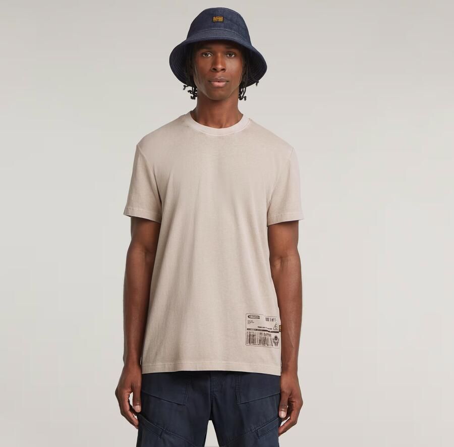 G-Star RAW Shipping Graphic Overdyed T-Shirt Beige Heren - Foto 8