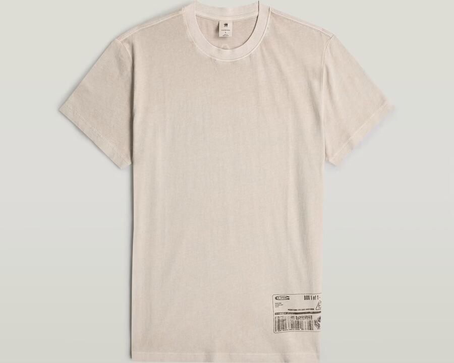 G-Star RAW Shipping Graphic Overdyed T-Shirt Beige Heren - Foto 7