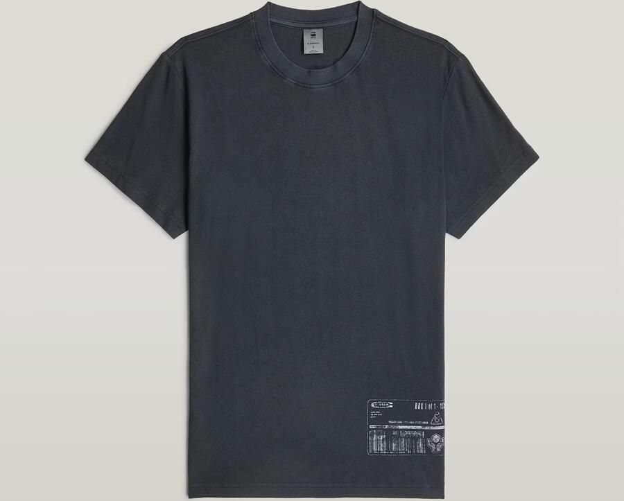 G-Star RAW Shipping Graphic Overdyed T-Shirt Donkerblauw Heren - Foto 9