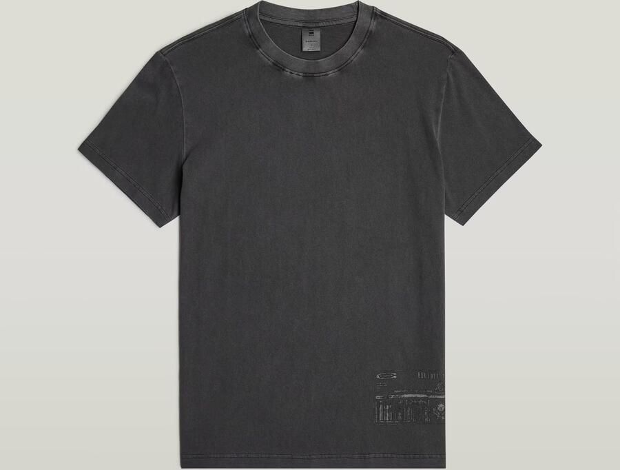 G-Star RAW Shipping Graphic Overdyed T-Shirt Zwart Heren - Foto 5