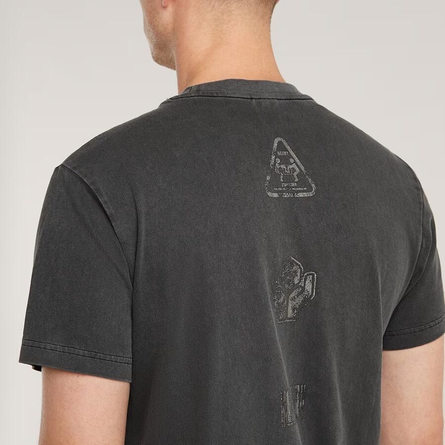 G-Star RAW Shipping Graphic Overdyed T-Shirt Zwart Heren - Foto 2