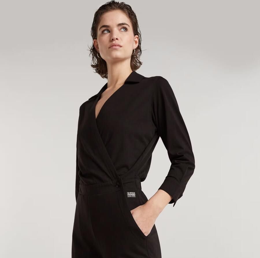 G-Star RAW Jumpsuit Shirt Jumpsuit elastische taille met knop - Foto 6