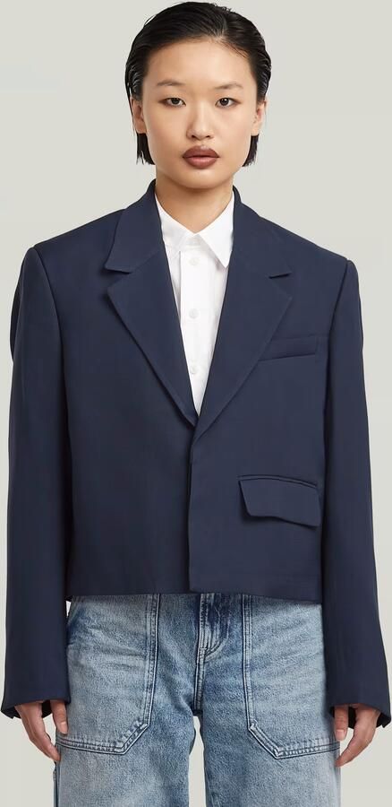 G-Star RAW Short Blazer Donkerblauw Dames - Foto 7