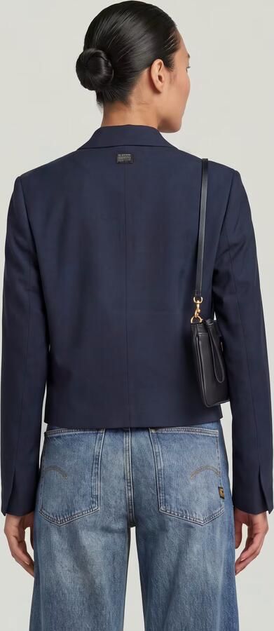 G-Star RAW Short Blazer Donkerblauw Dames - Foto 6
