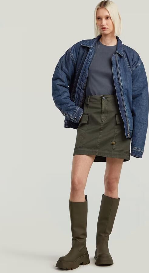 G-Star RAW Short Cargorok Grijs Dames - Foto 4