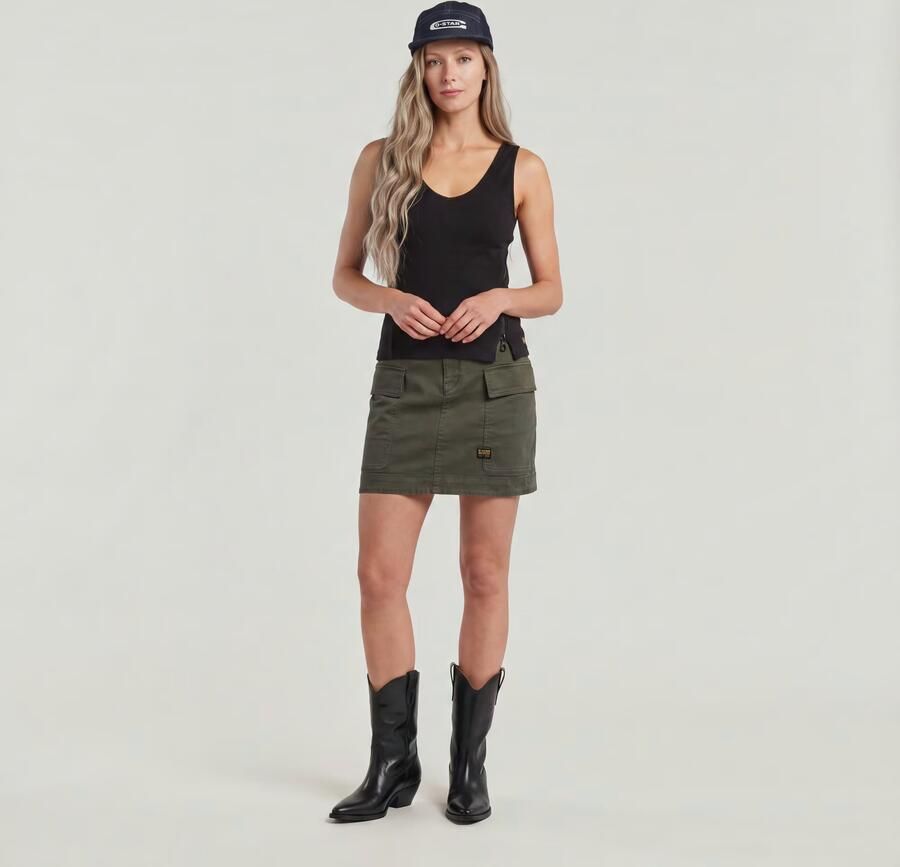 G-Star RAW Short Cargorok Grijs Dames - Foto 4