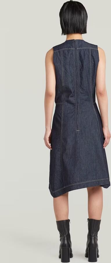 G-Star RAW Short Flare Jurk Donkerblauw Dames - Foto 6