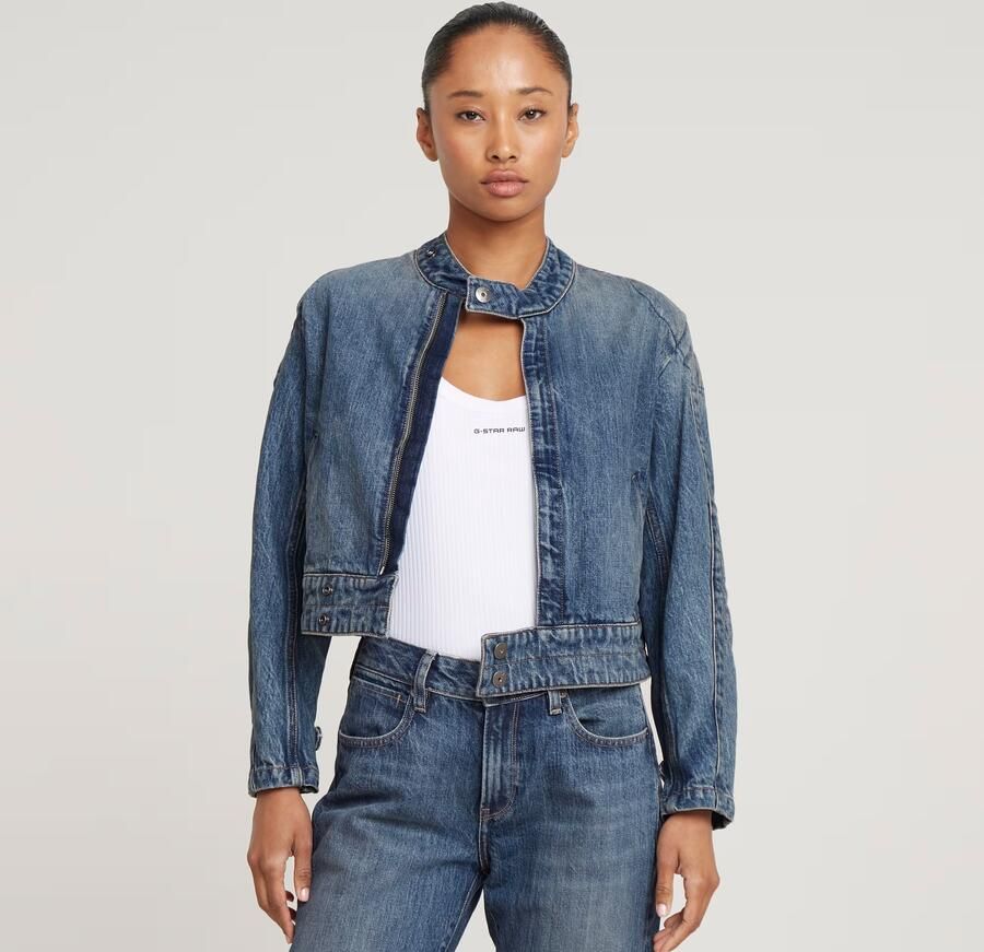 G-Star RAW Short Moto Jack Midden blauw Dames - Foto 6