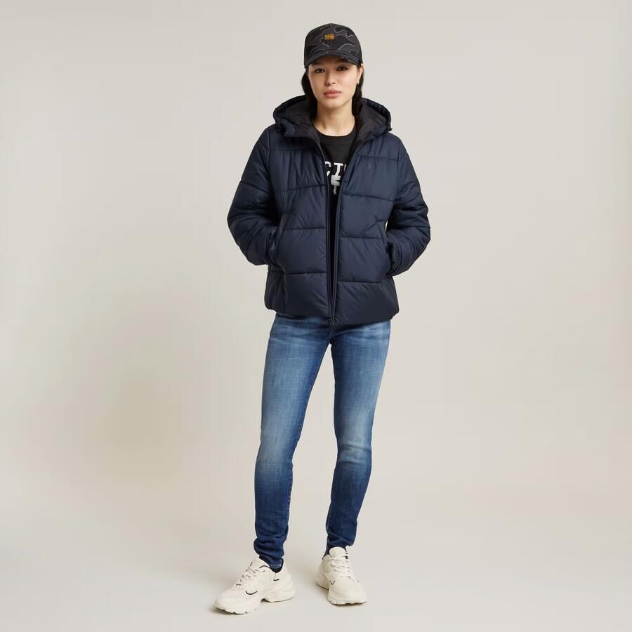 G-Star RAW Short Puffer Donkerblauw Dames - Foto 3
