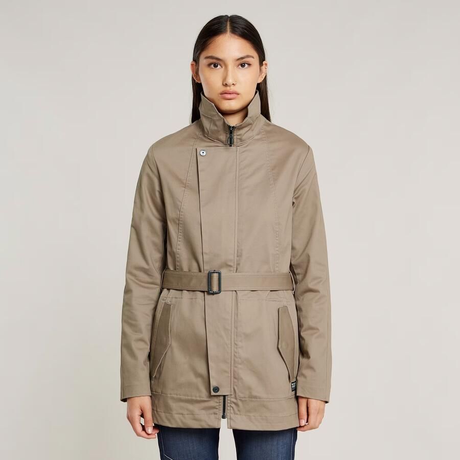 G-Star RAW Short Trenchcoat Beige Dames - Foto 7